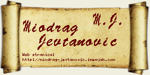 Miodrag Jevtanović vizit kartica